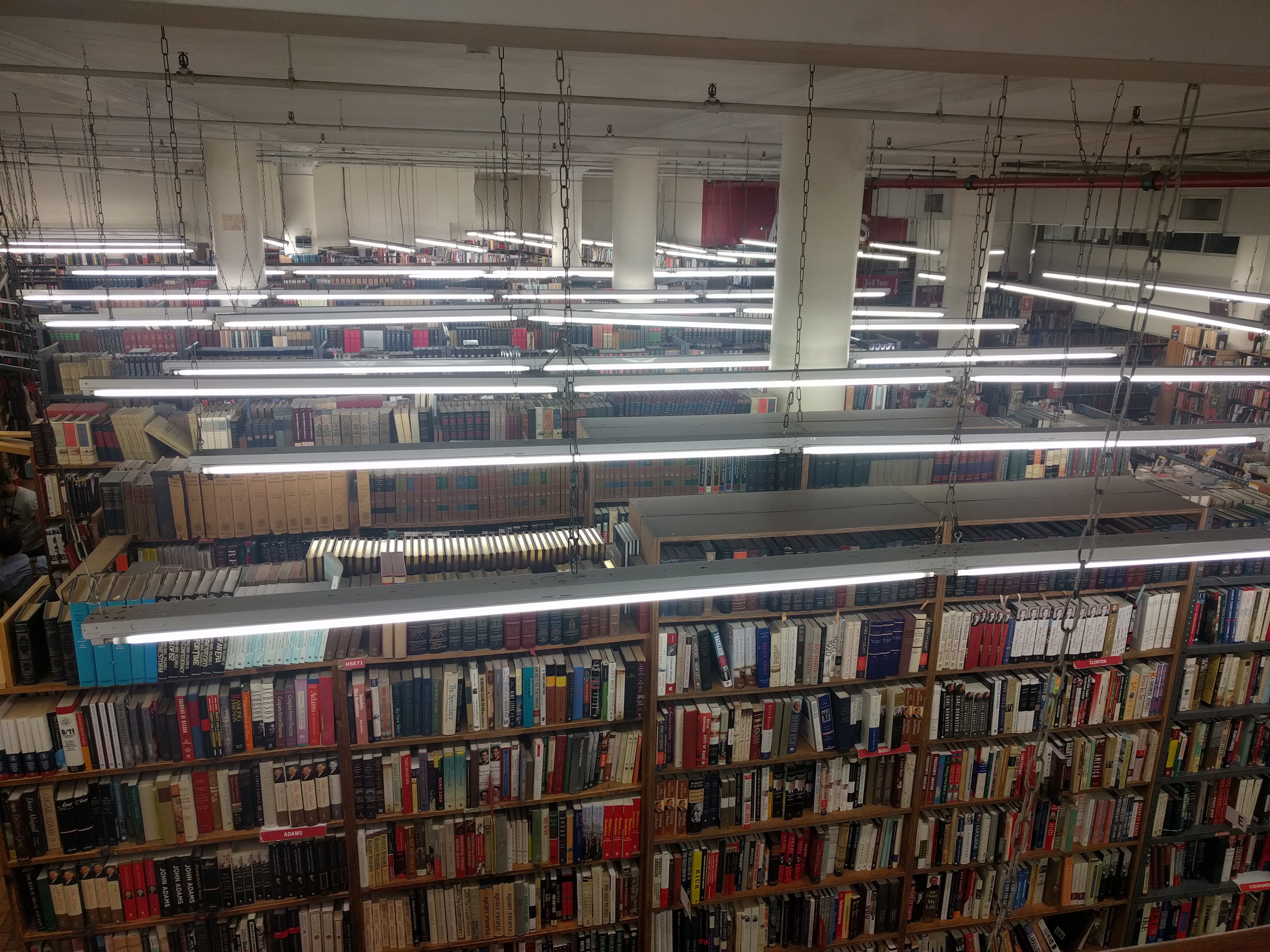 Shelves of books