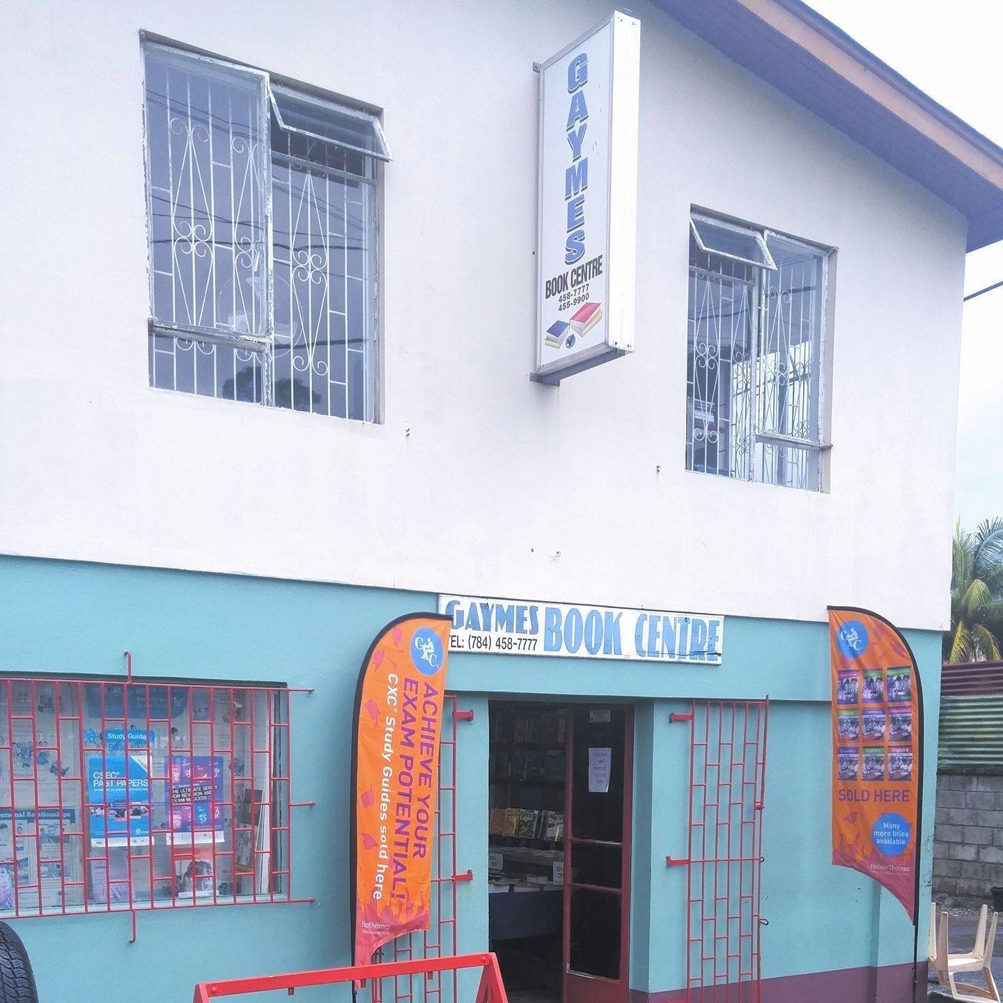 Gaymes Book Centre storefront, Paule's Avenue, Kingstown
